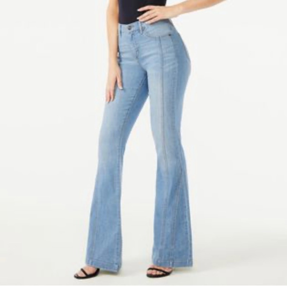 Sofia Jeans Melisa Flare Light Wash Bell Bottom Jeans Size 18